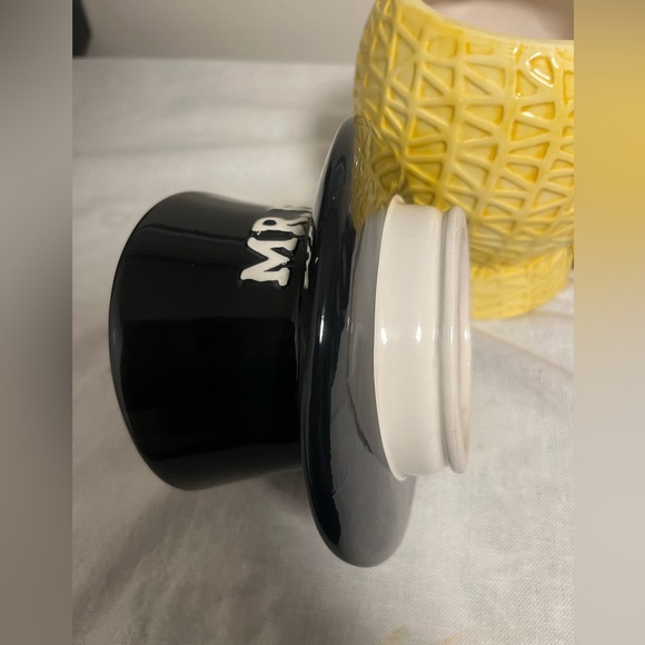 VTG CERAMIC MR. PEANUT COOKIE JAR PLANTER W/ ORIGINAL PRODUCT LOGO & DESCRIPTION - Picture 6 of 9